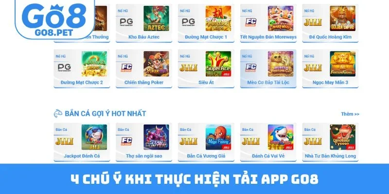 4 chú ý cần nhớ khi thực hiện tải app Go8